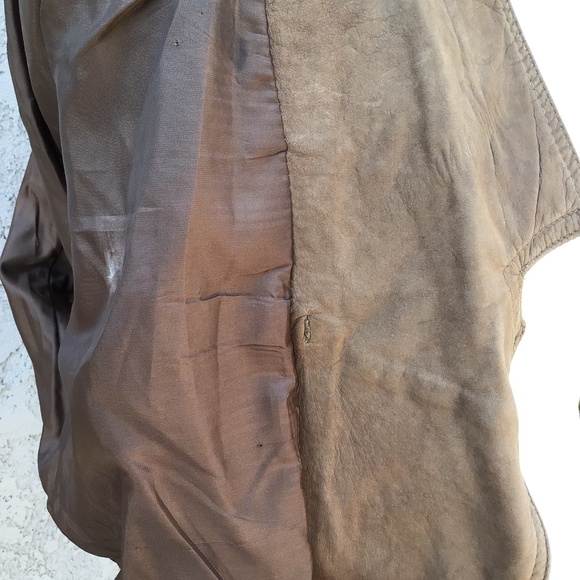 Comint Brown Genuine Leather Jacket Vintage - Picture 8 of 16